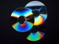 Three colorful CDÃ¢â¬â¢s Royalty Free Stock Photo